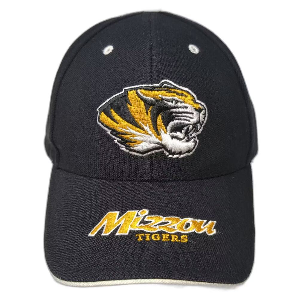 Missouri Tigers NCAA Twins Enterprise Black Cap One Size Mizzou Embroidered Logo